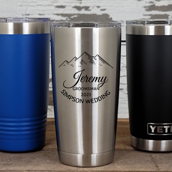 Yeti- Bulk Custom Engraved Yeti 20oz Rambler Tumbler - Campfire