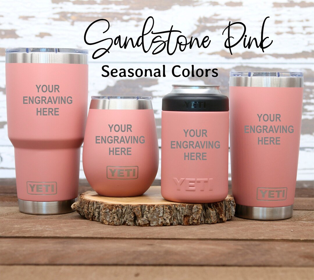Personalized Custom Engraved Sandstone Pink YETI® Tumbler Etsy