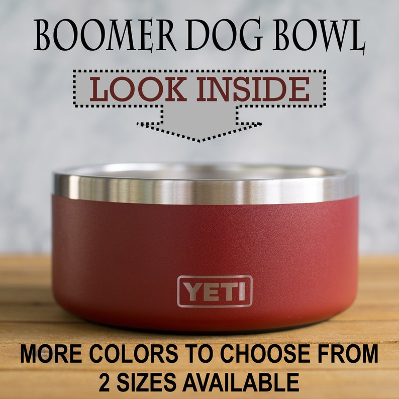Paw Print With Name YETI® Boomer Pet Bowl Personalized Dog Etsy