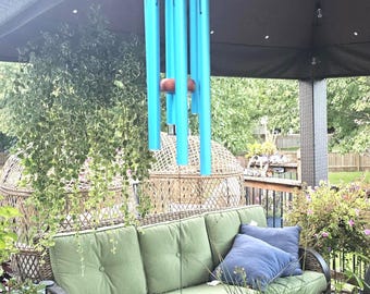 Large Aluminum Wind Chimes Outdoor Garden 37 Inch Long Tubes Deep Tone Meditation Patio Porch Yard Decor Metal Windcatcher