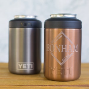 Personalized Copper or Graphite YETI® Colster Laser Engraved Groomsmen Gift  Best Man Wedding Party Copper Anniversary DD1 