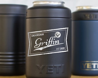 Personalized Engraved YETI® CAN Colster or Polar Camel Can Holder Laurel  Bottlecap Best Man Wedding Party Father of Bride Groom Usher LBC1 -   New Zealand