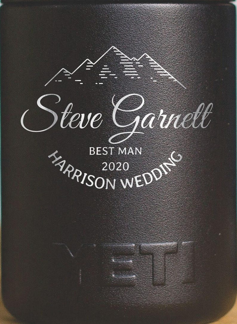 Personalized Yeti Colster or Polar Camel Can Holder, Engraved Mountain Design, Custom Insulated Cooler, Outdoor Gift, Beer Lover, ML4L image 3