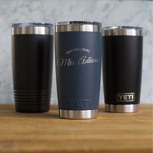 Personalized Custom Engraved YETI® 20oz Tumbler or Polar Camel 20oz Tumbler Educator Teacher Fuel Preschool Grade High Para Graduate TF2