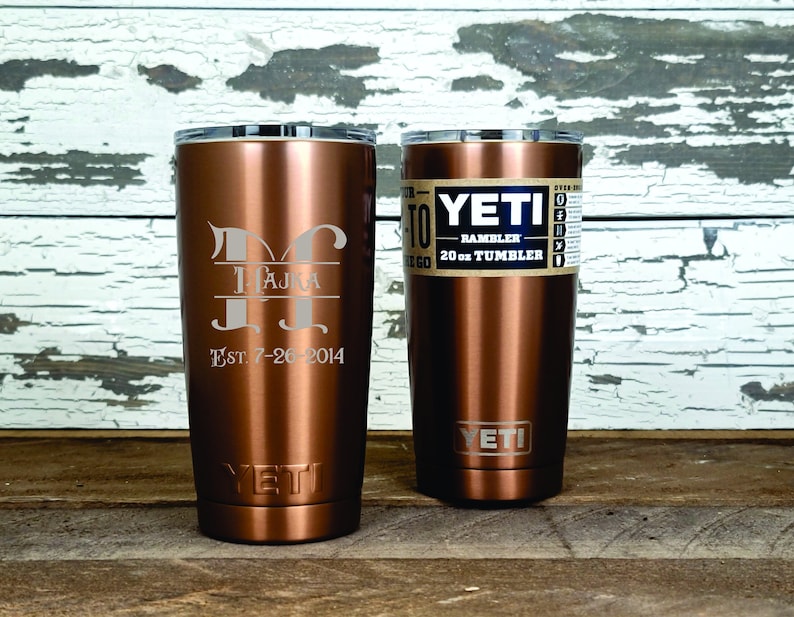 Personalized Custom Engraved Copper YETI® 20 Ounce Tumbler Etsy