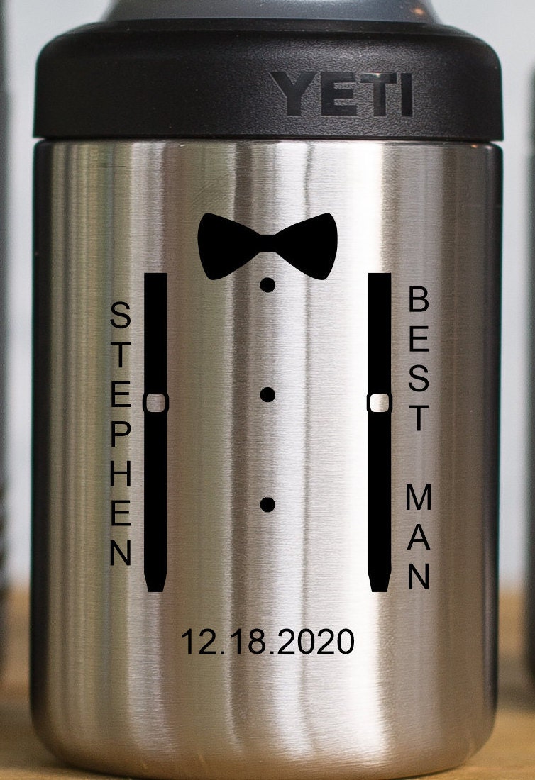 Personalized Engraved YETI® Colster or Polar Camel Can Holder Groomsmen  Gift, Best Man, Wedding Keepsake, Father of the Bride Groom 001