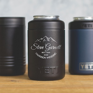 Personalized Yeti Colster or Polar Camel Can Holder, Engraved Mountain Design, Custom Insulated Cooler, Outdoor Gift, Beer Lover, ML4L image 1