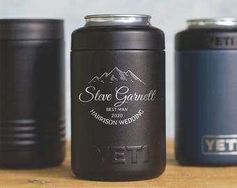 Personalized Yeti Colster or Polar Camel Can Holder, Engraved Mountain Design, Custom Insulated Cooler, Outdoor Gift, Beer Lover, ML4L
