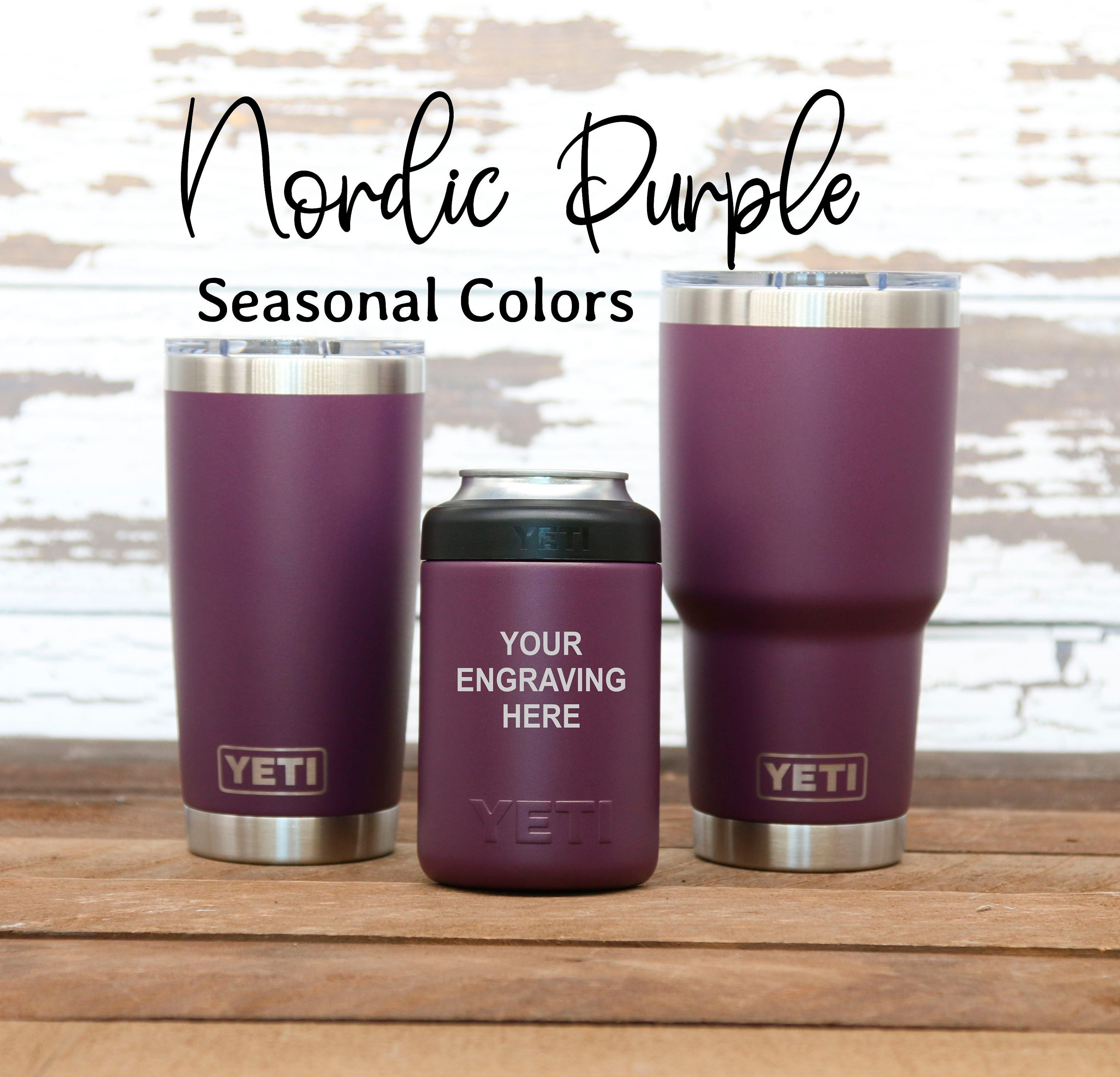 Personalized Custom Engraved Nordic Purple YETI® Tumbler Birthday