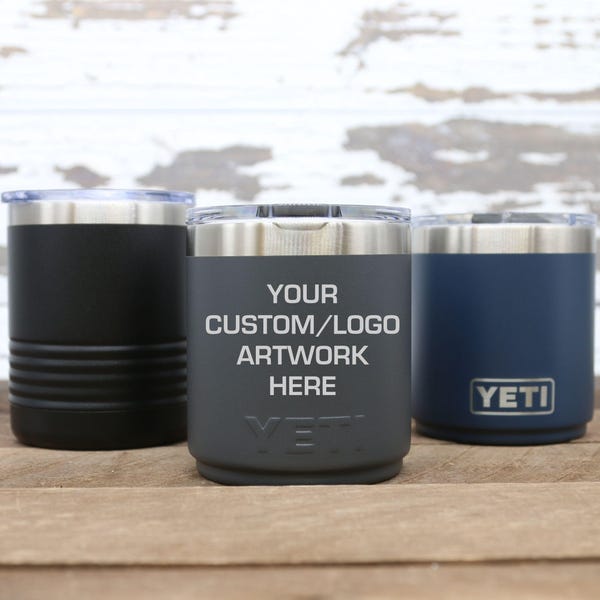 Vaso Yeti apilable de 295 ml o vaso bajo Polar Camel de 295 ml grabado y personalizado, vaso térmico personalizado, vaso de whisky, regalo para él o ella.