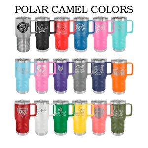 Personalized Custom Engraved YETI® Travel Tumbler or Polar Camel Travel Tumbler Birthday Gift Logo Unique Anniversary Birthday Godparent image 5