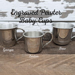 Personalized Pewter Baby Cup, Engraved Baby Gift, Custom Baby Cup, Keepsake Gift, Newborn Gift, Christening Gift, Baby Shower Gift