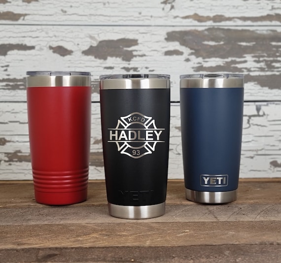 Yeti- Bulk Custom Engraved Yeti 20oz Rambler Tumbler - Campfire