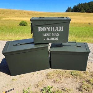 Caliber Army Surplus Steel Ammo Can Military Metal Storage Box Heavy Duty Used Ammo Crate Vintage Ammo Canister