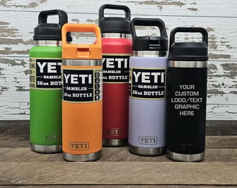 Personalized Yeti Water Bottle, Engraved Insulated Bottle, Custom Stainless Steel Flask, Travel Hydration, Gift for Him or Her