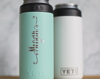 Personalized Yeti Slim Colster or Polar Camel, Engraved Can Cooler, Custom Slim Can Holder, Insulated Drink Holder, Gift for Him or Her