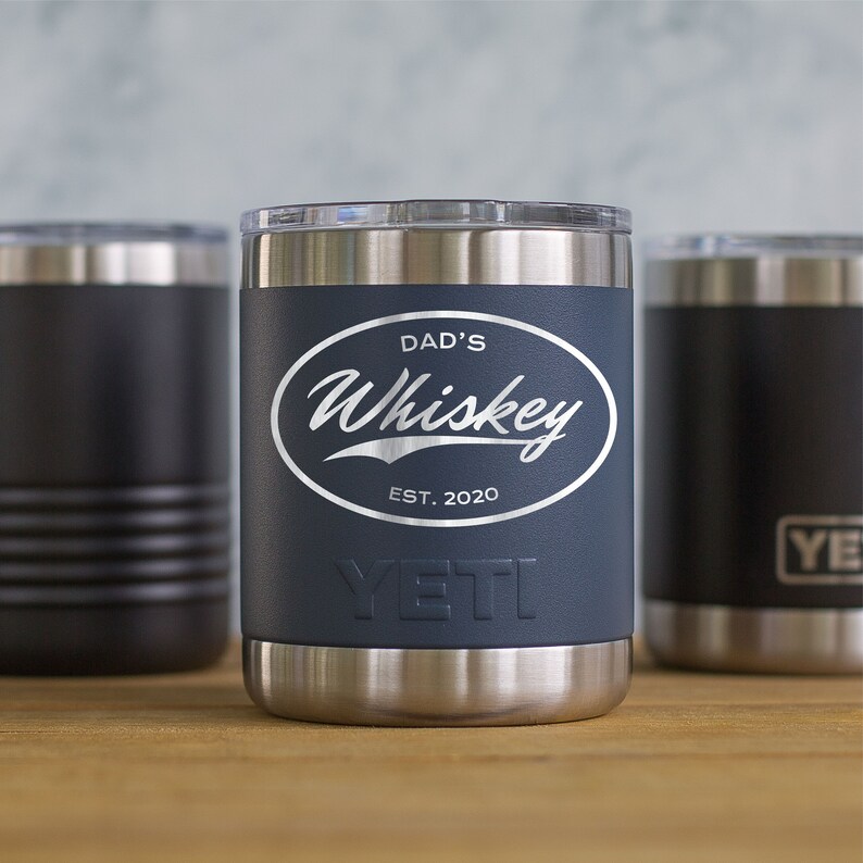 Personalized Engraved YETI 10oz Lowball Dad's Whiskey Etsy