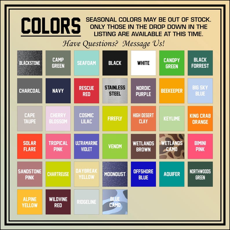 a poster with a bunch of colors on it