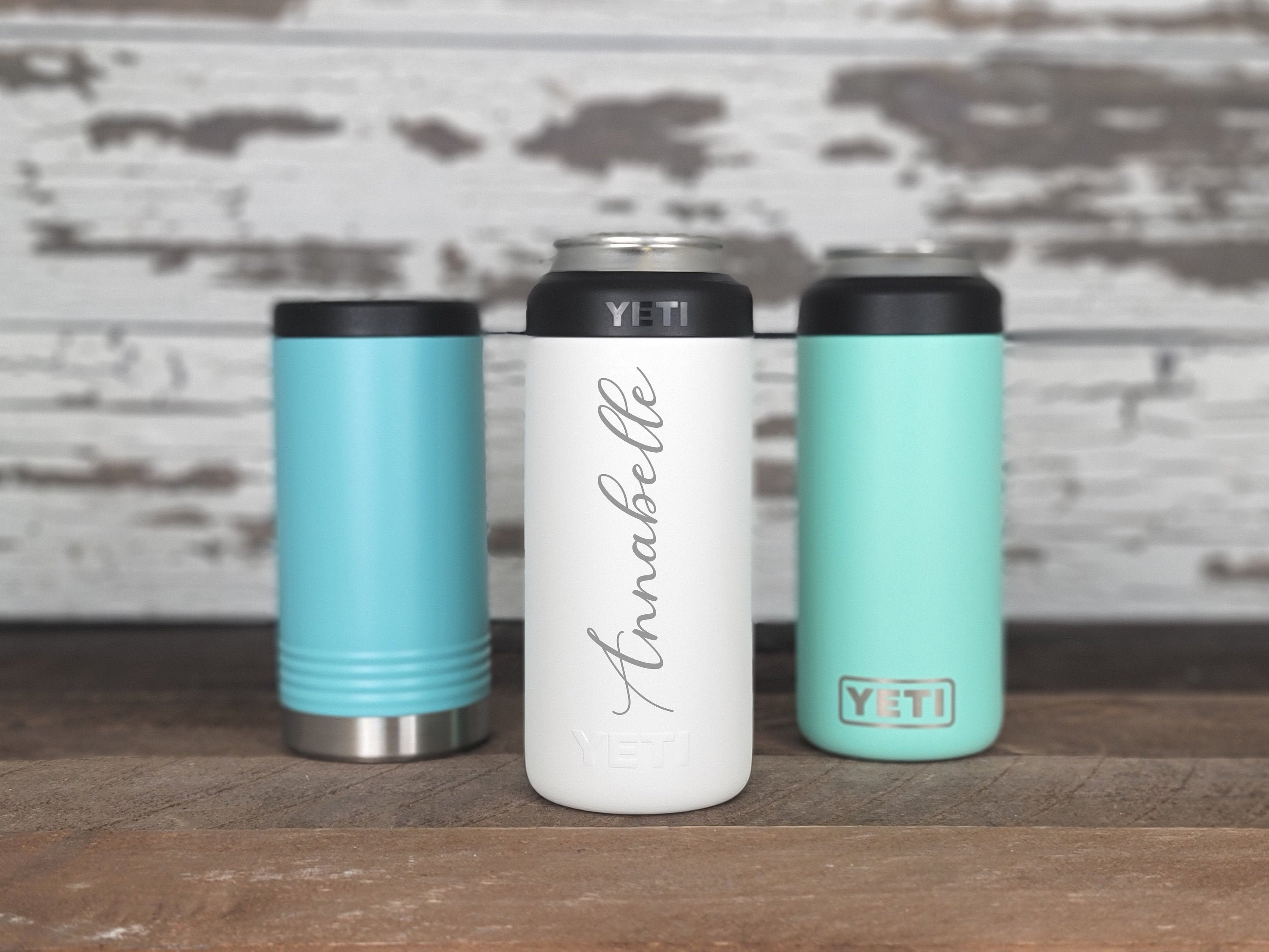 Personalized Engraved Slim Engraved Colster with Vertical Name Skinny…