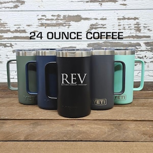 REV Personalized Engraved YETI® Coffee 24 Ounce Coffee Cup Mug, Anniversary Gift, Gift for Him, Gift for Her, Travel Mug