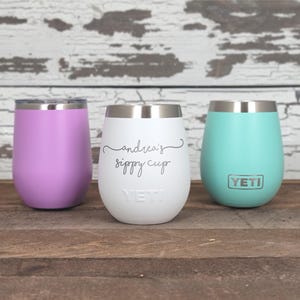 Personalized Engraved YETI or Polar Camel Wine Tumbler Mommy's Sippy Cup Design zdjęcie 1