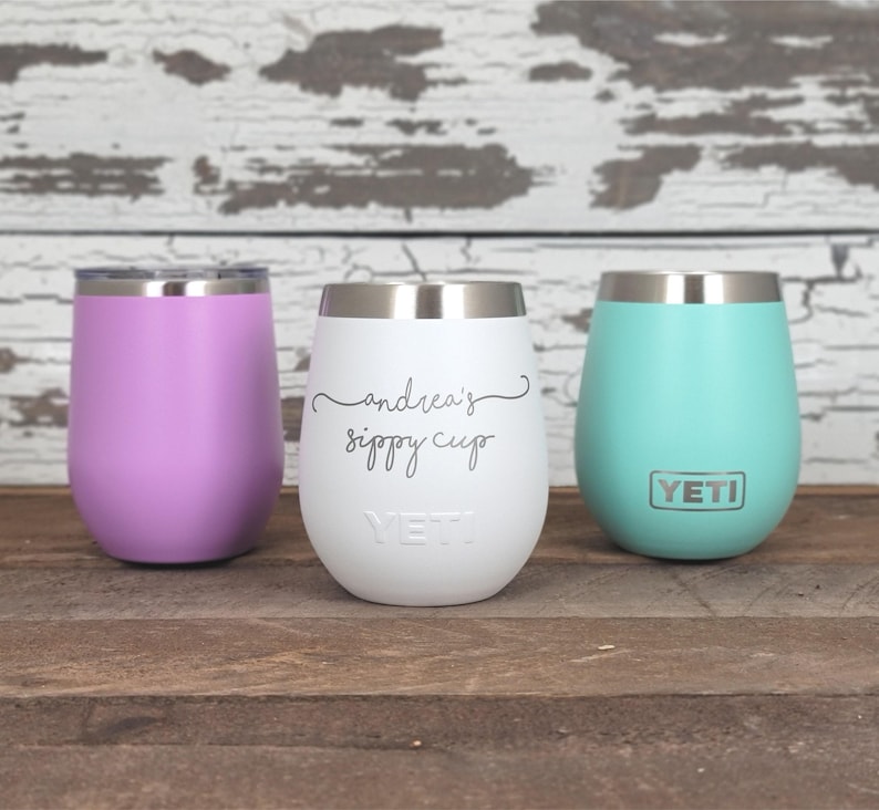 Personalized Engraved YETI or Polar Camel Wine Tumbler Mommy's Sippy Cup Design zdjęcie 1