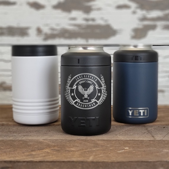 Personalized Engraved YETI® Colster or Polar Camel Can Groomsmen Gifts,  Best Man, Wedding Party Favor, Father of the Bride Groom GL1 