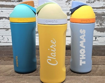 Personalized Owala FreeSip Water Bottle 16 oz, Custom Engraved Insulated Bottle, Leak-Proof Travel Flask, Hydration Gift for Him or Her
