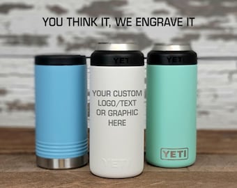 Personalized YETI Slim or Polar Camel Skinny Can Holder, Engraved Insulated Cooler, Custom Hard Seltzer Holder, Gift for Him or Her