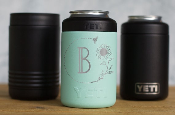 Personalized Engraved YETI® Colster or Polar Camel Can Holder Unique Gift  for Her Wildflowers Bumblebee Bridesmaid Wedding Fall Outdoors SB1 
