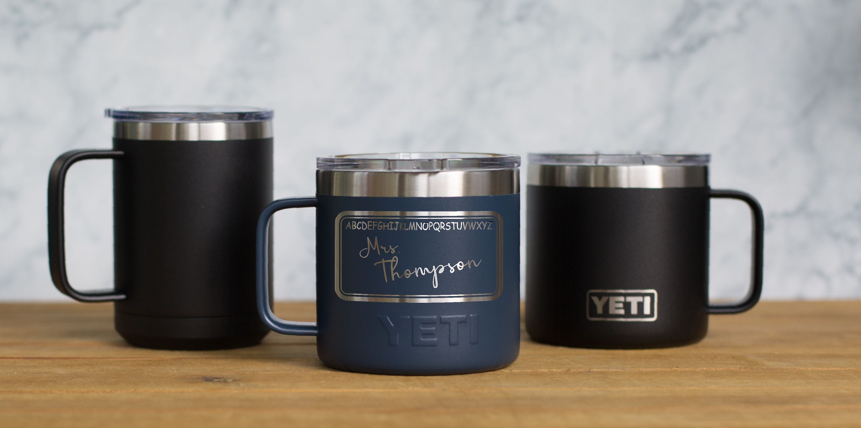 Buy Personalized Engraved YETI® Coffee 14 Ounce or Polar Camel 15 Ounce Coffee  Cup Mug Split Monogram Initials Name SM1 Online in India 