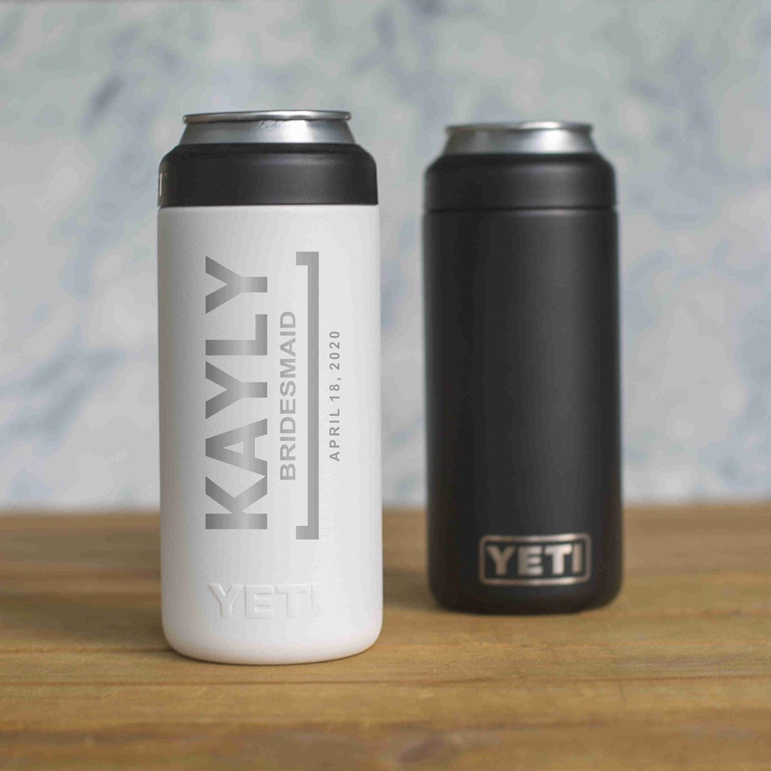 Personalized Engraved Truly YETI® Slim Engraved Colster, No Laws,  Bridesmaid, Birthday, Road Trip, Lake Life, Camping, Mother of The, TL1 