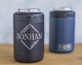 Yeti Colster or Polar Camel Can Holder for Male Wedding Party, Engraved Groomsmen Gift, Custom Insulated Cooler, Gift for Him, DD1