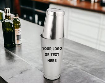 Boston Shaker Set, Stainless Steel, Professional Bartender Kit, Cocktail Shaker, Mixed Drink Set, Bar Tool Set, Gift for Him or Her