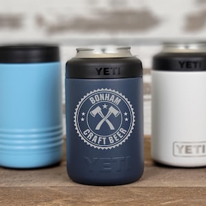 Personalized Engraved YETI® Colster or Polar Camel Can Hatchet Design Axes Father Husband Bar Bachelor Party Birthday Wedding Group AXE1