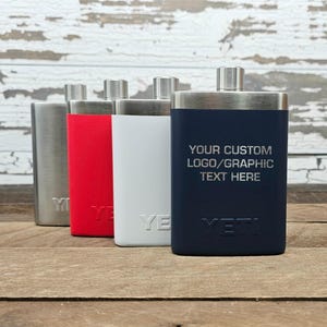 Personalized Engraved YETI® 7oz Flask Groomsmen Gifts, Best Man, Wedding Party Favor, Father of the Bride Groom, Golf Gift, Liquor, Gameday