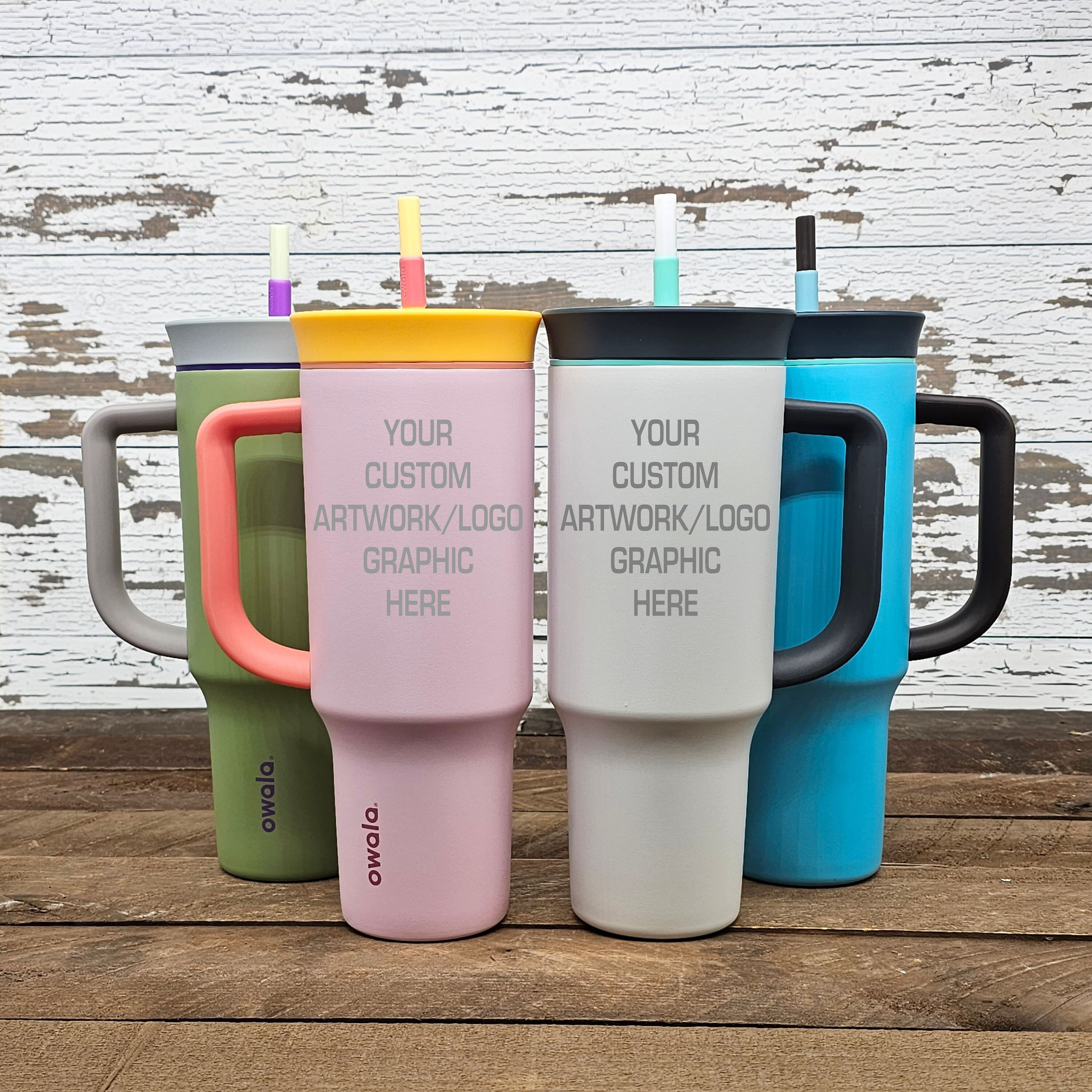 Owala 40 Ounce Tumbler Straw and Sip, Travel Mug, Hydration, Camping, Hiking, Outdoors, Gift for Her, School Cup, Anniversary, Straw Lid 