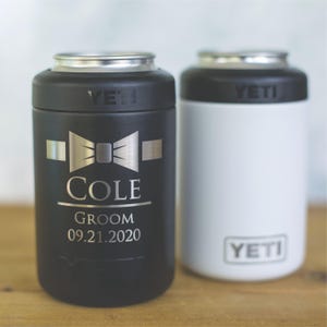 Personalized Engraved YETI Colster or Polar Camel Can Holder, Groomsmen Gift, Best Man, Wedding Keepsake, Father of Bride Groom, BS1