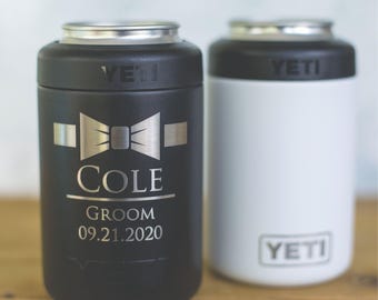 Personalized Engraved YETI Colster or Polar Camel Can Holder, Groomsmen Gift, Best Man, Wedding Keepsake, Father of Bride Groom, BS1