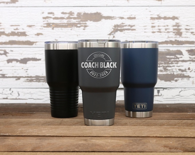 Personalized Yeti or Polar Camel 30 oz Coach Gift, Engraved Tumbler, Custom Coach Mug, Sports Coach Gift, Thank You Coach, Insulated Cup