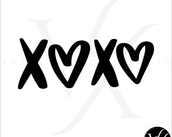 ♡xoxo♡ XOXO Hearts SVG: Valentine's Day Cut File (digital Download) - Etsy