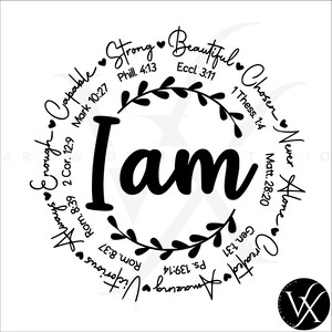 I am Inspiration, Bible Verse, Christian Inspiration, Instant Download, Stencil, Silhouette,  Cut File, Sublimation Design CVG & PNG