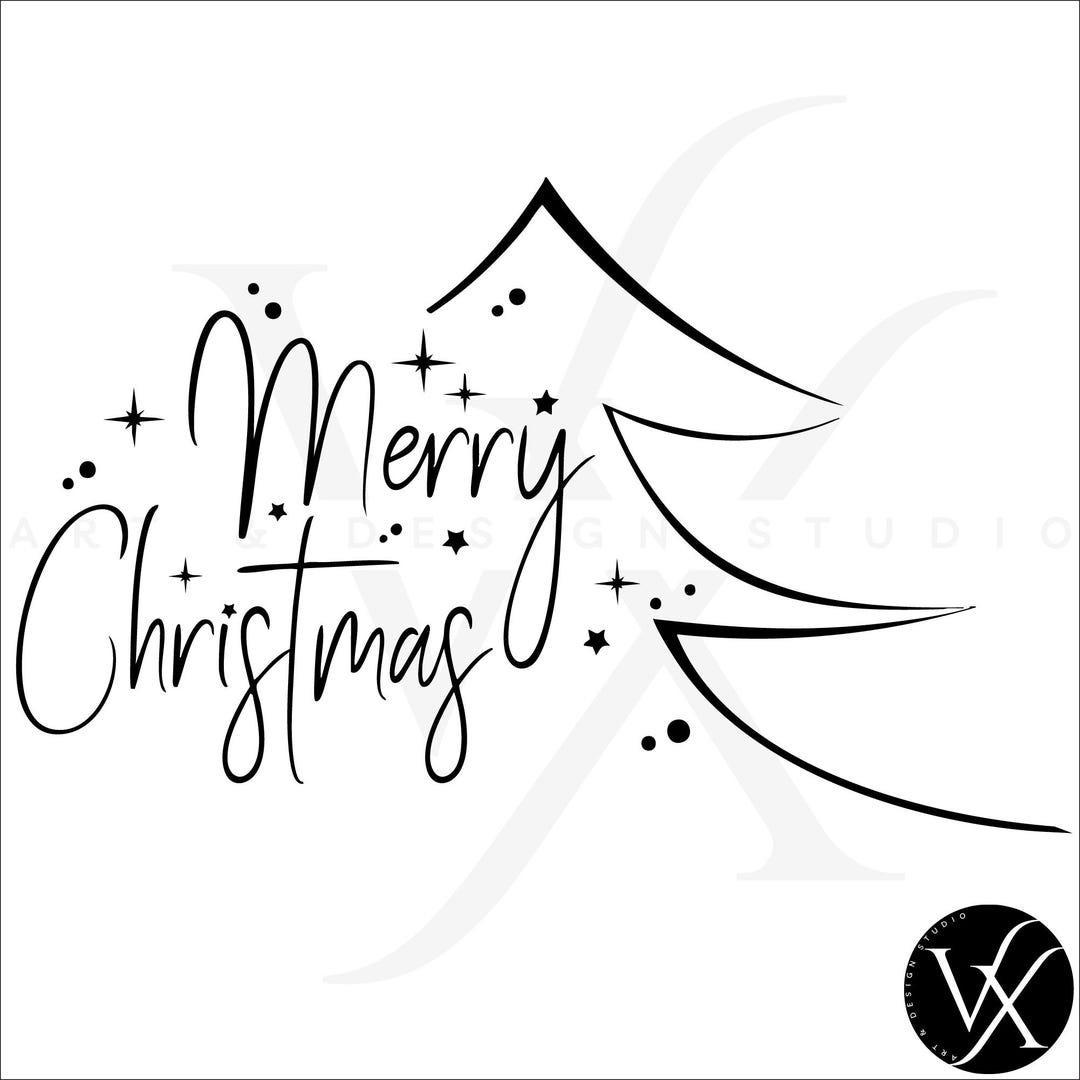 Merry Christmas SVG PNG, Cricut Silhouette Cut Files (digital Download ...