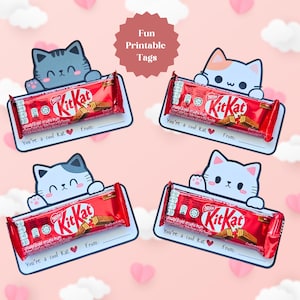 Druckbare Valentinstag Geschenk für Kinder, KitKat Schokolade Valentinstag Geschenk, Schule Valentinstag Geschenk, SOFORTIGER DOWNLOAD,