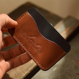 Leder-Kartenhalter schlank minimalistisch edc Brieftasche personalisiert Vatertag Geschenk | Eine schlanke Brieftasche, ein Männergeschenk für Ihn