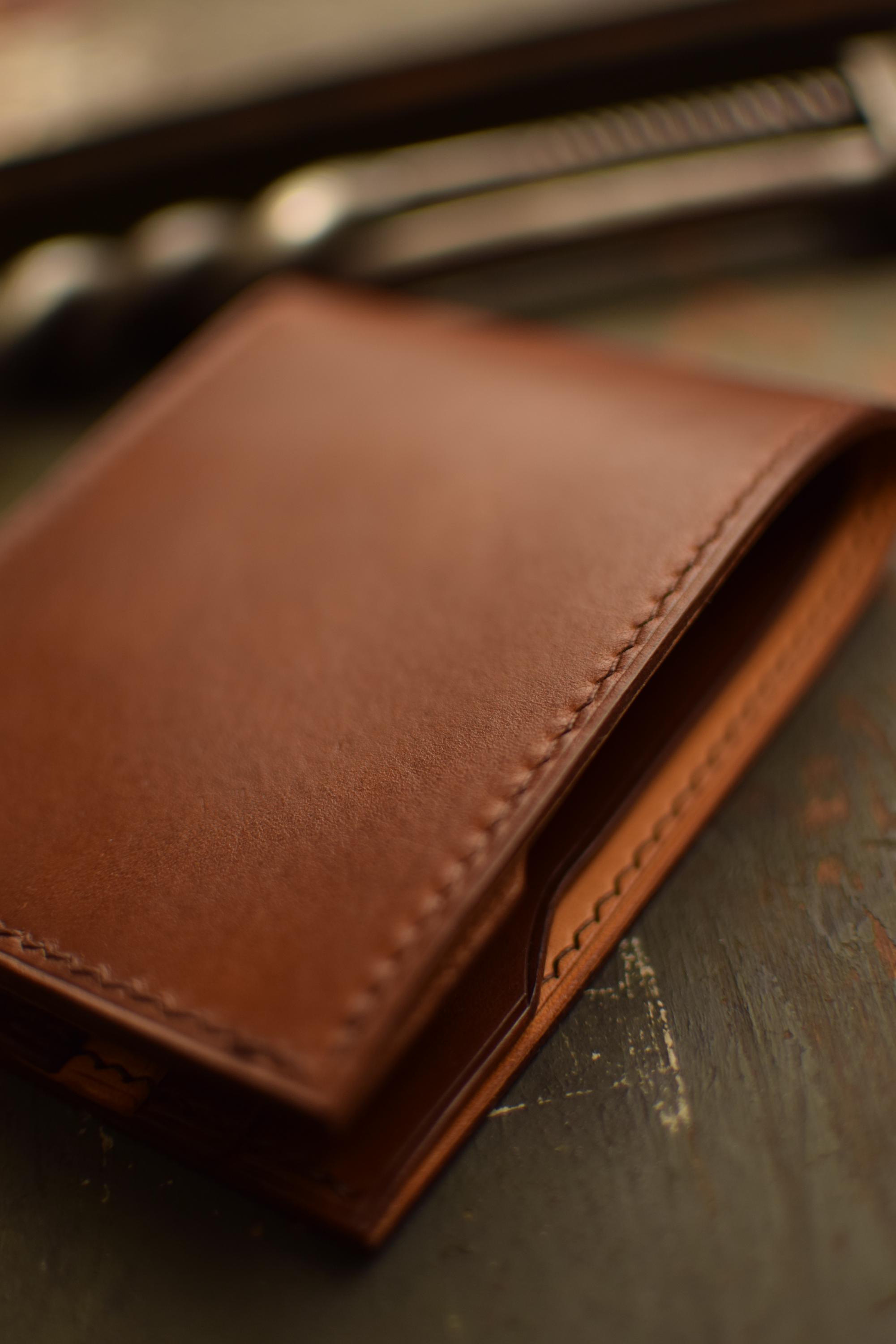 Borselli Uomo Portafoglio Uomo Bifold In Vera Pelle Pieno Fiore - Verticale, Slim, Fatto A Mano In Pakistan Portafoglio Uomo Slim Pelle