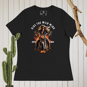 Ariki Brand Lady Biker Tee Shirts: Cut for Women, Featuring Bold Designs and Comfort Fit, Ideal for Women who love to Ride, Shop Now !!
