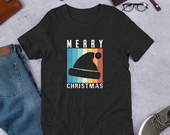 Retro Santa Hat Christmas T-Shirt | Unisex Holiday Graphic Tee