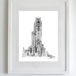Cathedral of Learning |  Pittsburgh Drawing | Pen and Ink wall Art by KLoRebel