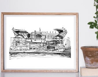 Heinz Field | Pittsburgh Drawing | Pen and Ink wall Art by KLoRebel